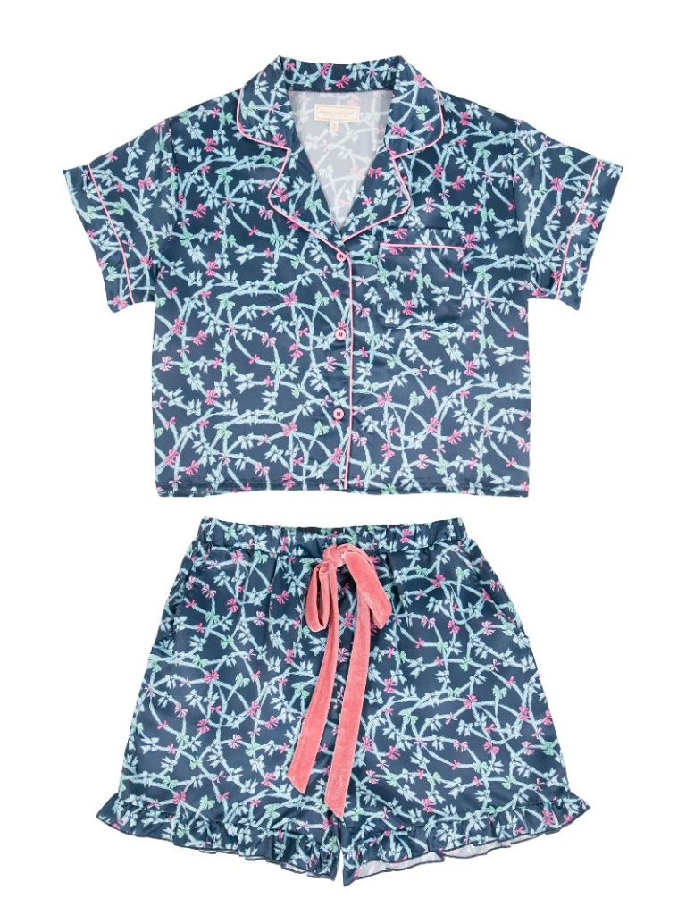 Simply Southern Ribbon PJ Shorts & Button Top Set - SimplyCuteTees