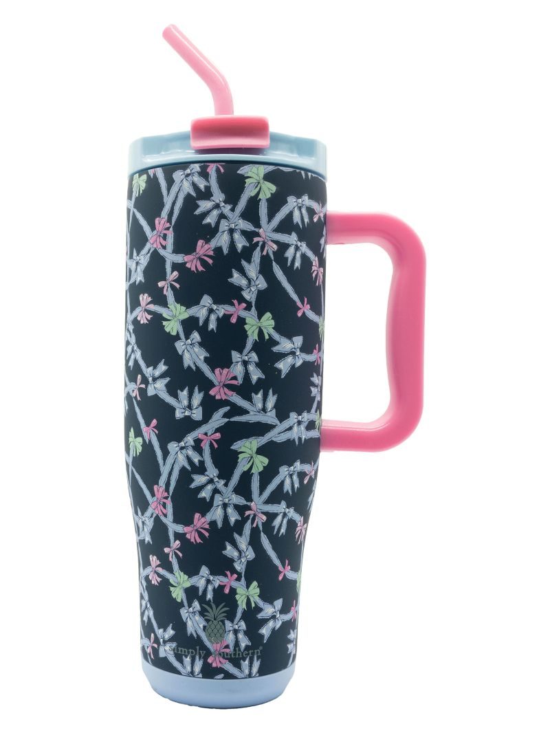 Simply Southern Preppy Patterns Tumbler 40 oz Cup With Straw - SimplyCuteTees