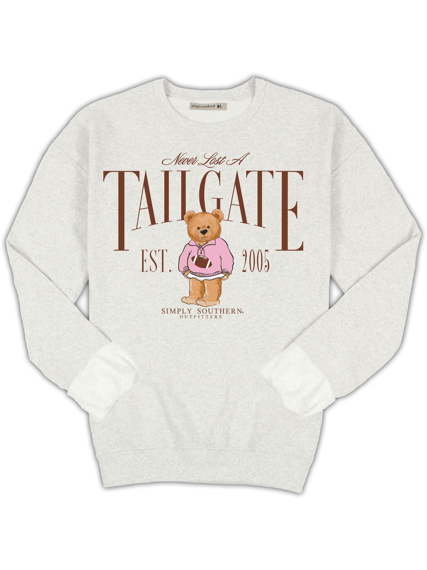 Simply Southern Tailgate Football Long Sleeve Crew Sweatshirt - SimplyCuteTees