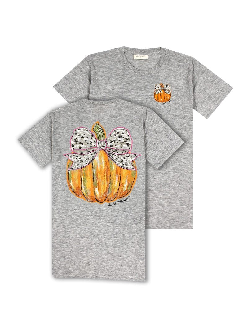 Simply Southern Bow Pumpkin Fall T-Shirt - SimplyCuteTees