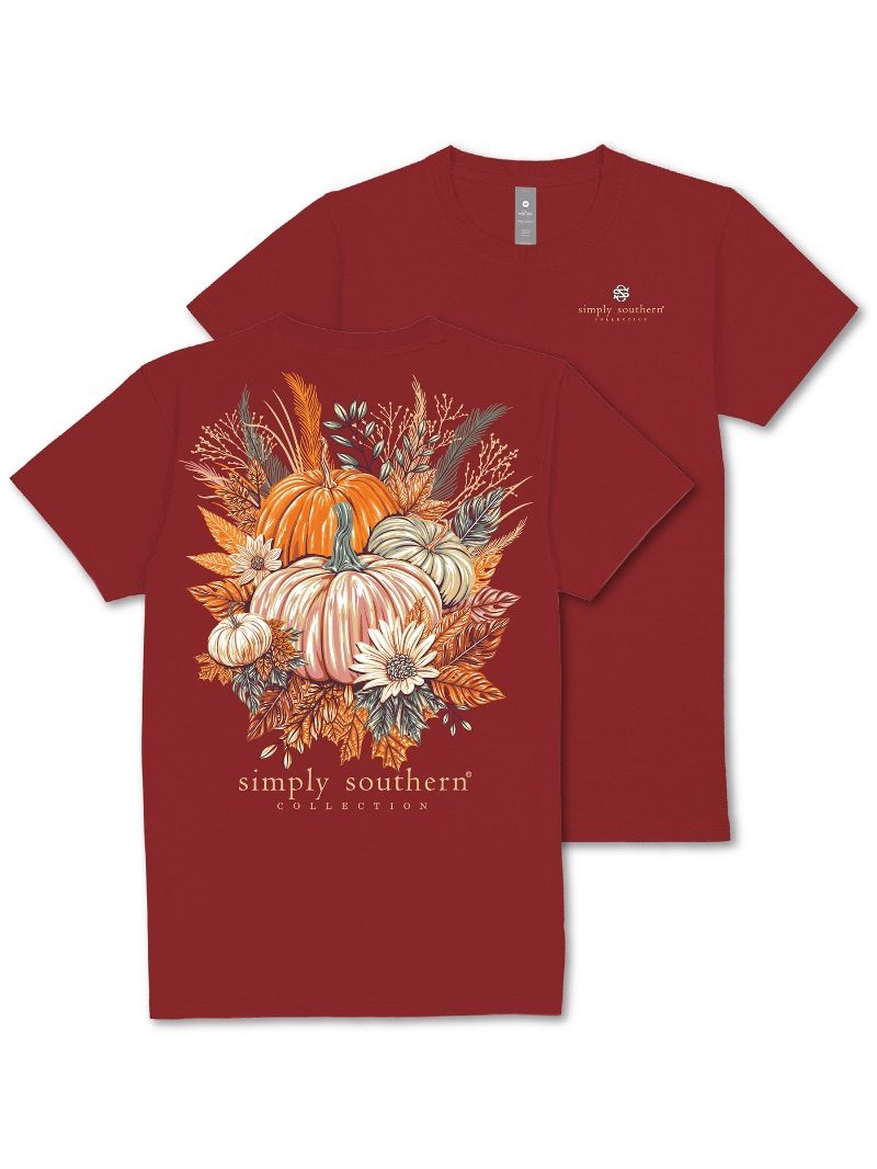 Simply Southern Harvest Pumpkins Fall T-Shirt - SimplyCuteTees