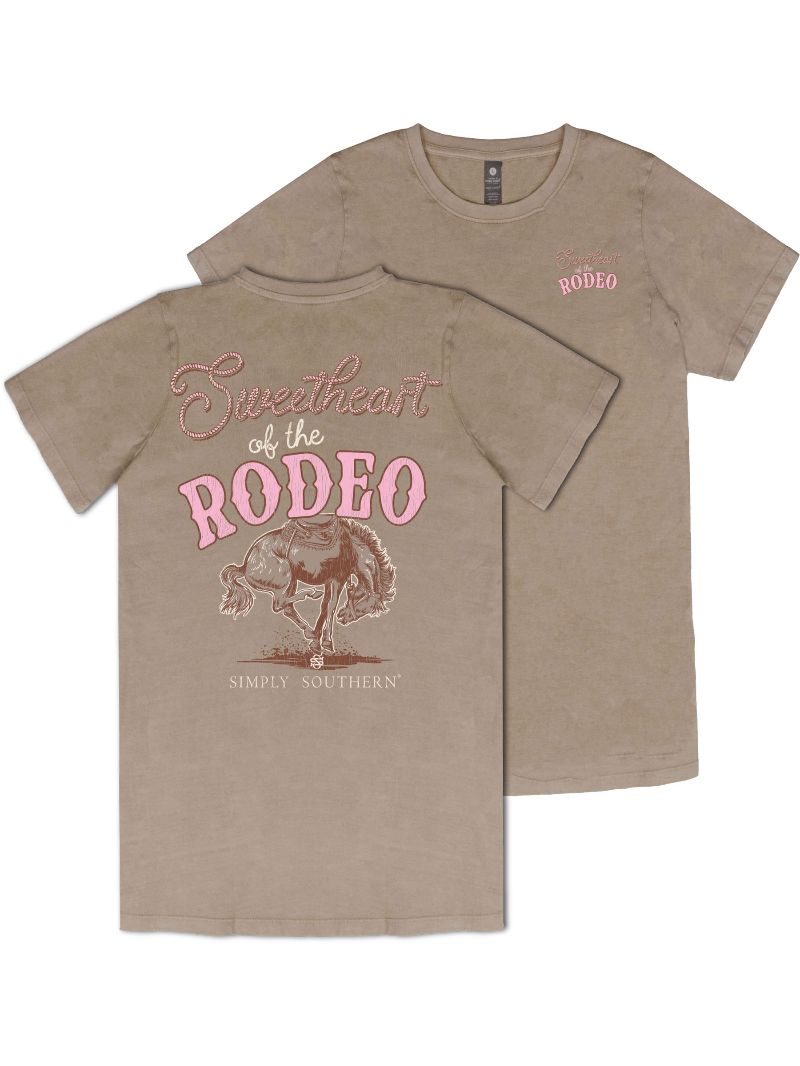 Simply Southern Rodeo Horse Washed Umber T-Shirt - SimplyCuteTees