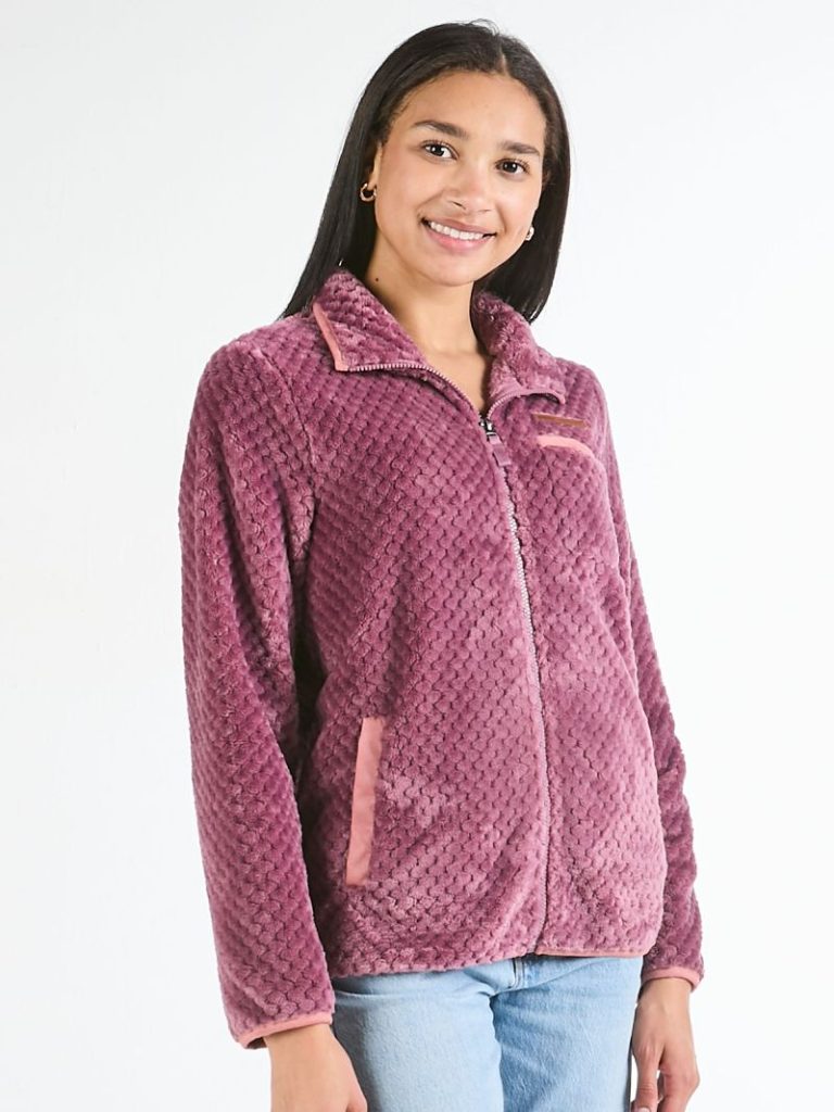 Simply Southern 0225 Soft Sherpa Full Zip Long Sleeve Jacket - SimplyCuteTees