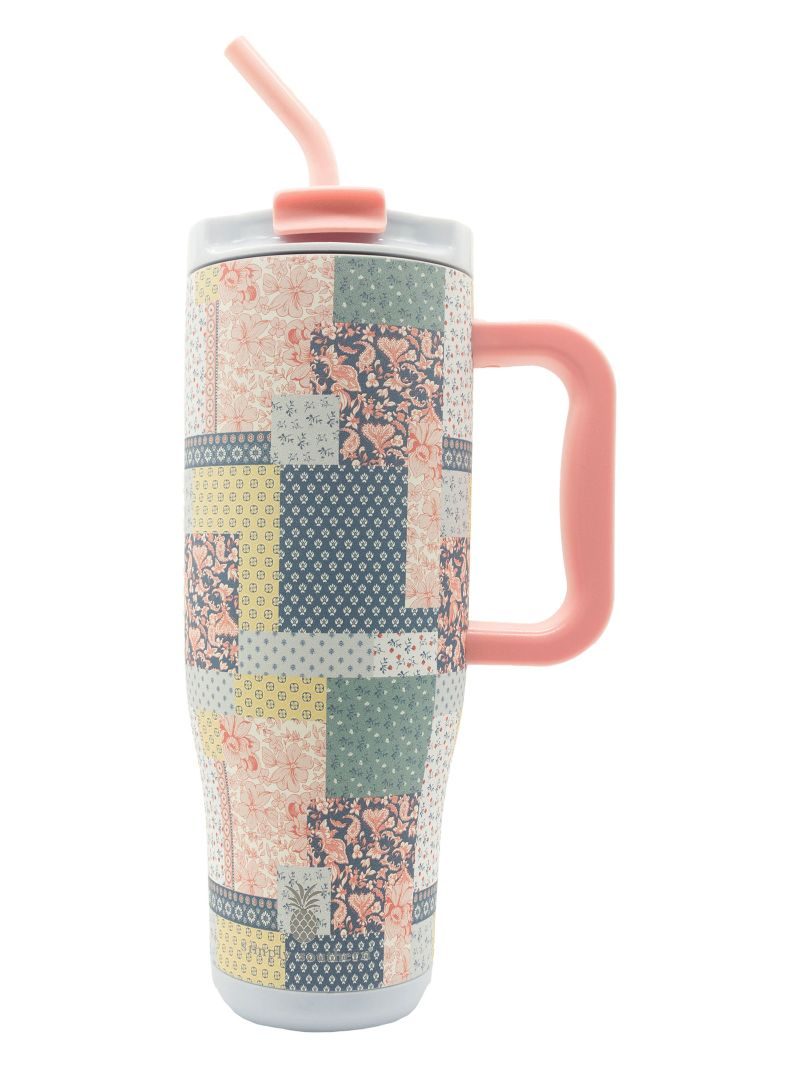 Simply Southern Preppy Patterns Tumbler 40 oz Cup With Straw - SimplyCuteTees
