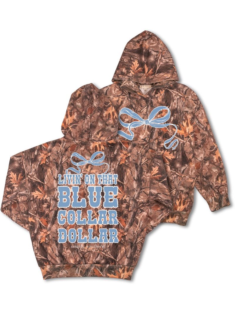 Simply Southern Dollar Camo Long Sleeve Hoodie - SimplyCuteTees