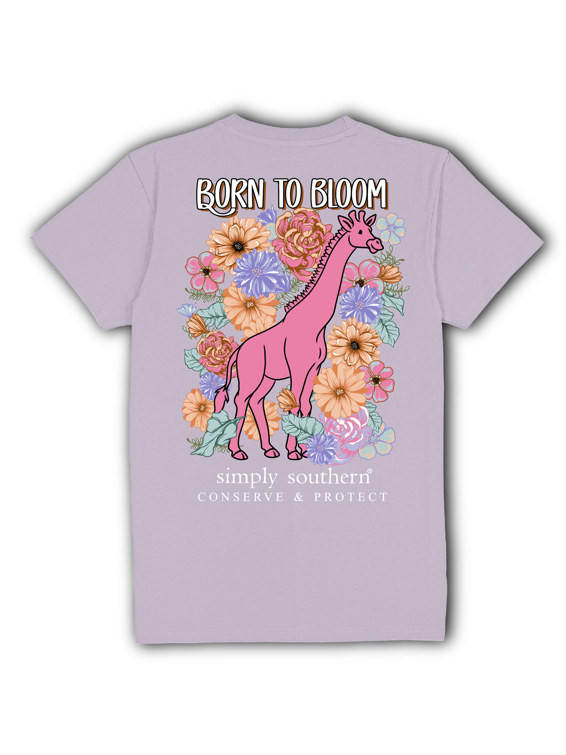 Simply Southern Giraffe Tracker Bloom T-Shirt - SimplyCuteTees