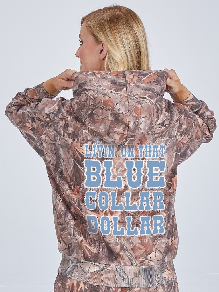 Simply Southern Dollar Camo Long Sleeve Hoodie - SimplyCuteTees