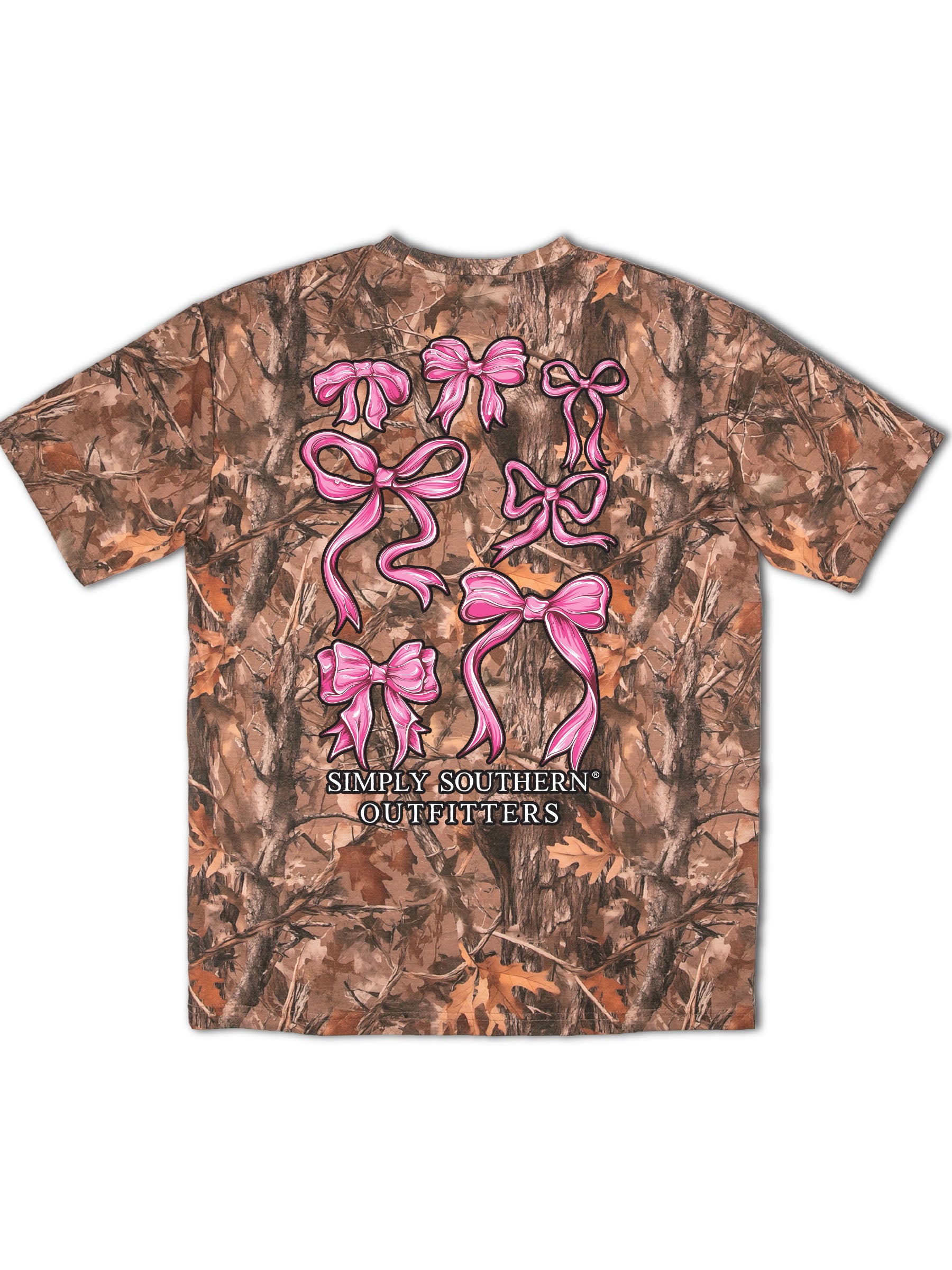 Simply Southern Pink Bows Camo T-Shirt - SimplyCuteTees