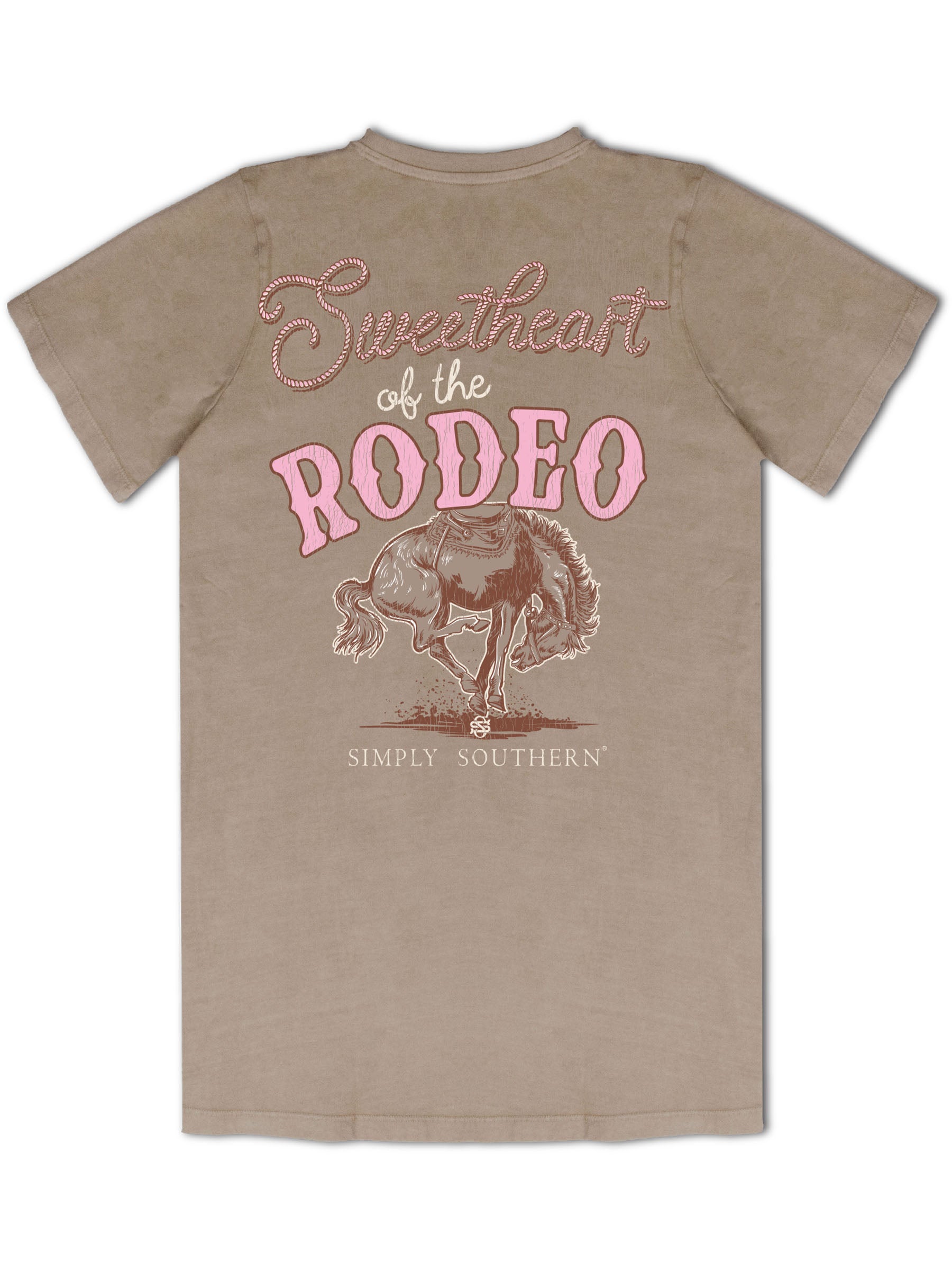 Simply Southern Rodeo Horse Washed Umber T-Shirt - SimplyCuteTees