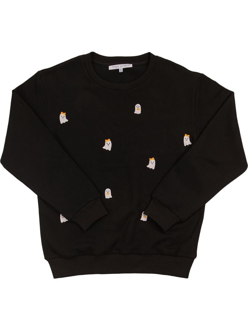 Simply Southern Ghost Fall Embroidered Long Sleeve Crew