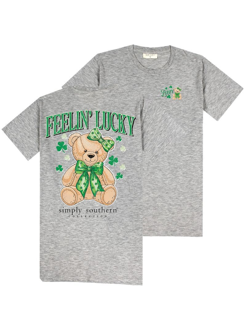 Simply Southern Lucky Teddy Irish T-Shirt - SimplyCuteTees