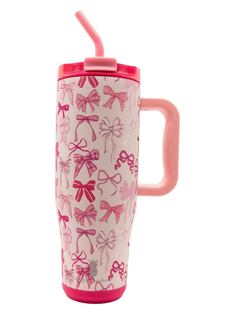 Simply Southern Preppy Patterns Tumbler 40 oz Cup With Straw - SimplyCuteTees