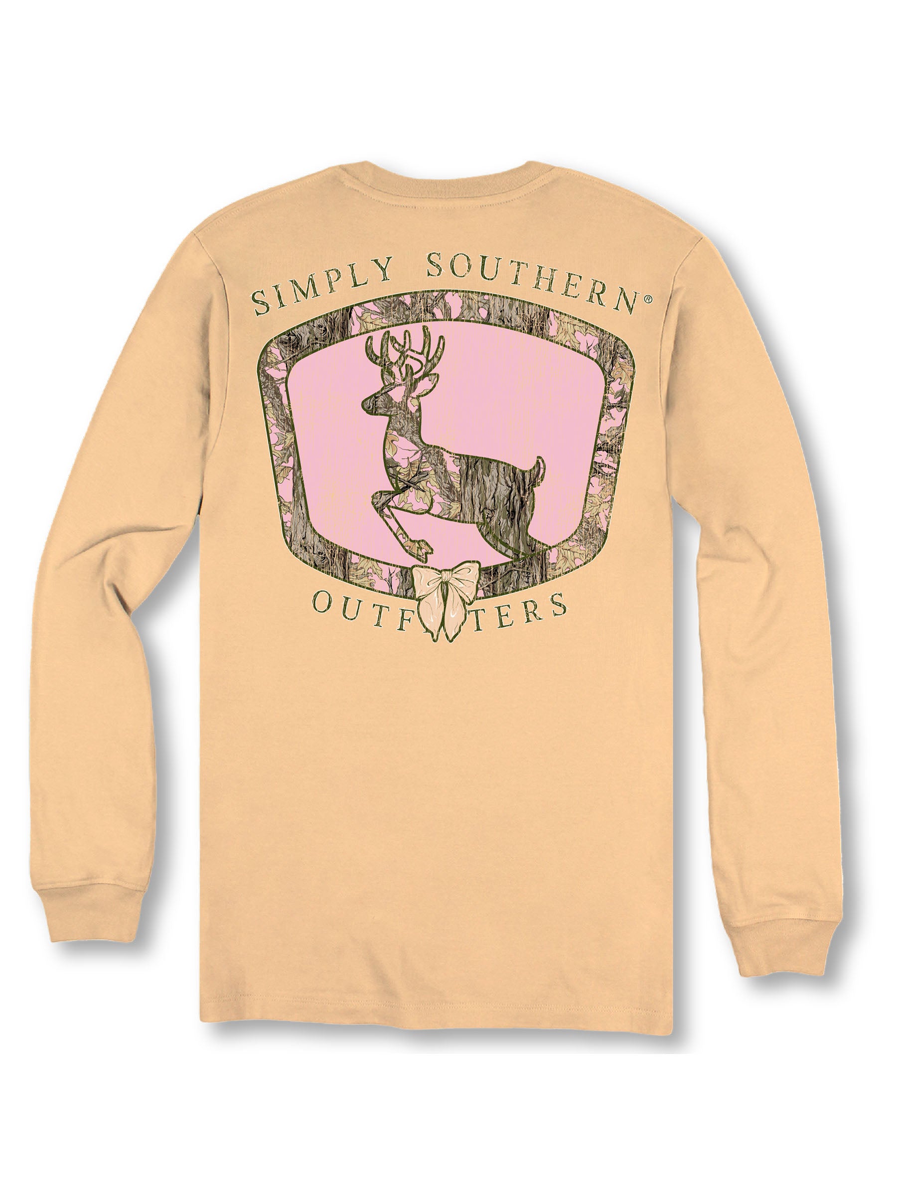 Simply Southern Pink Camo Deer Long Sleeve T-Shirt - SimplyCuteTees