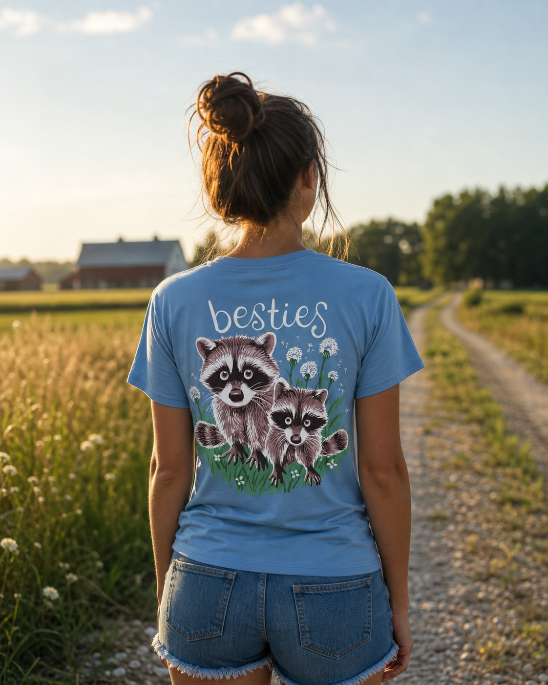 Southern Attitude Besties Raccoon T-Shirt