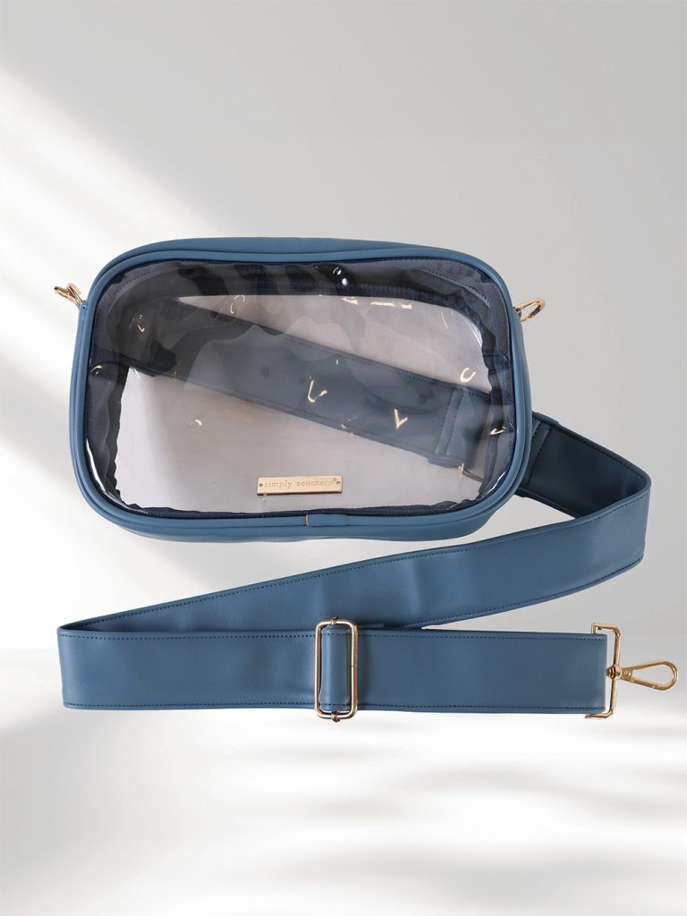 Simply Southern Classic Leather Clear Stadium Cross Body Bag