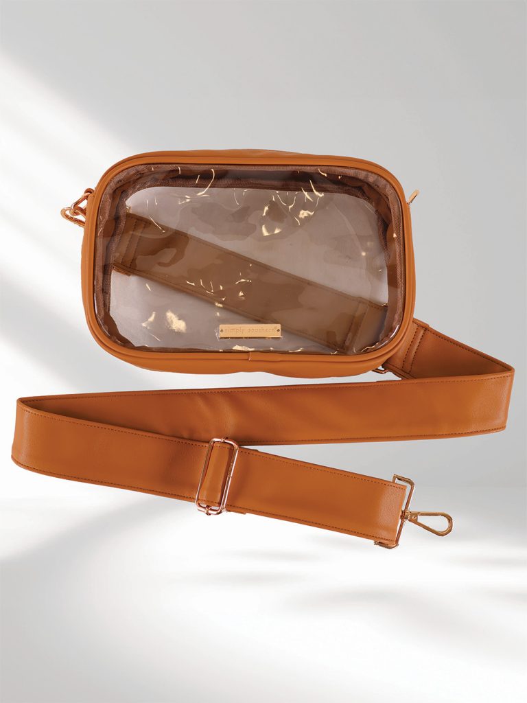 Simply Southern Classic Leather Clear Stadium Cross Body Bag