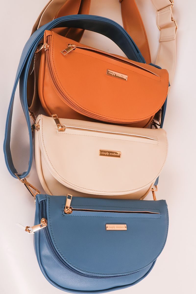 Simply Southern Classic Leather Chrl Cross Body Bag