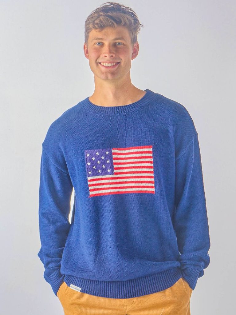 Simply Southern Classic USA Flag Unisex Sweater - SimplyCuteTees