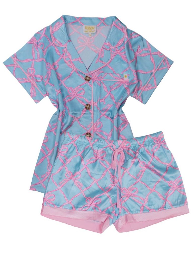 Simply Southern Silk Button PJ Shorts &amp; T-Shirt Set