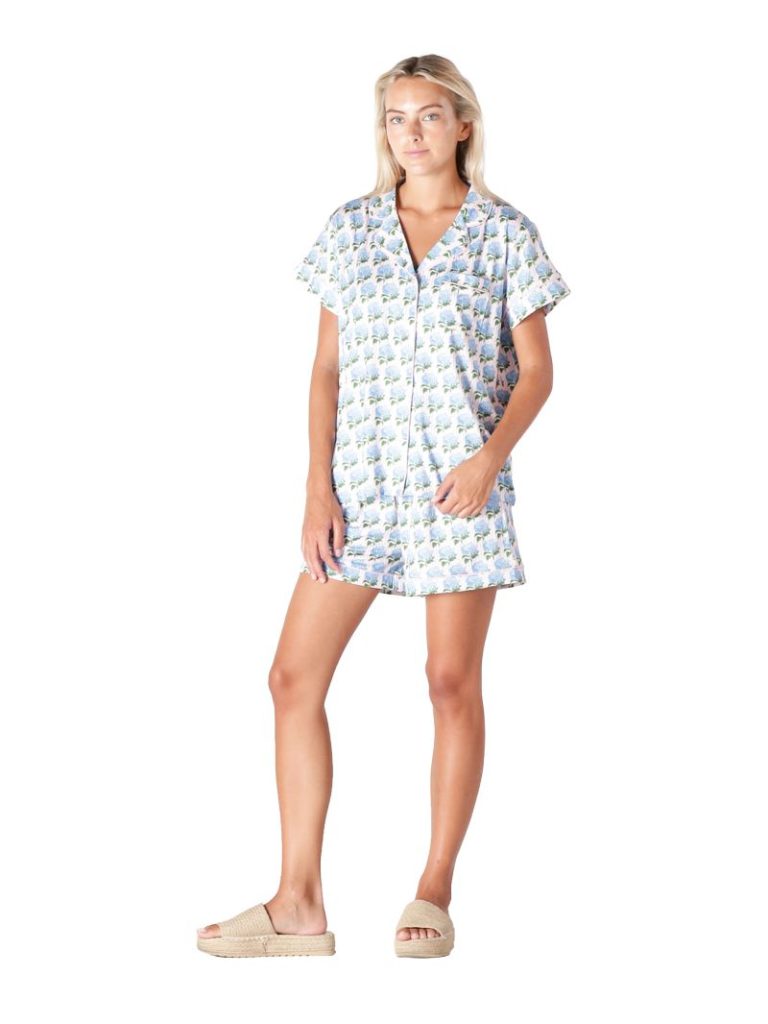 Simply Southern 0126 Button PJ Shorts &amp; T-Shirt Set - SimplyCuteTees