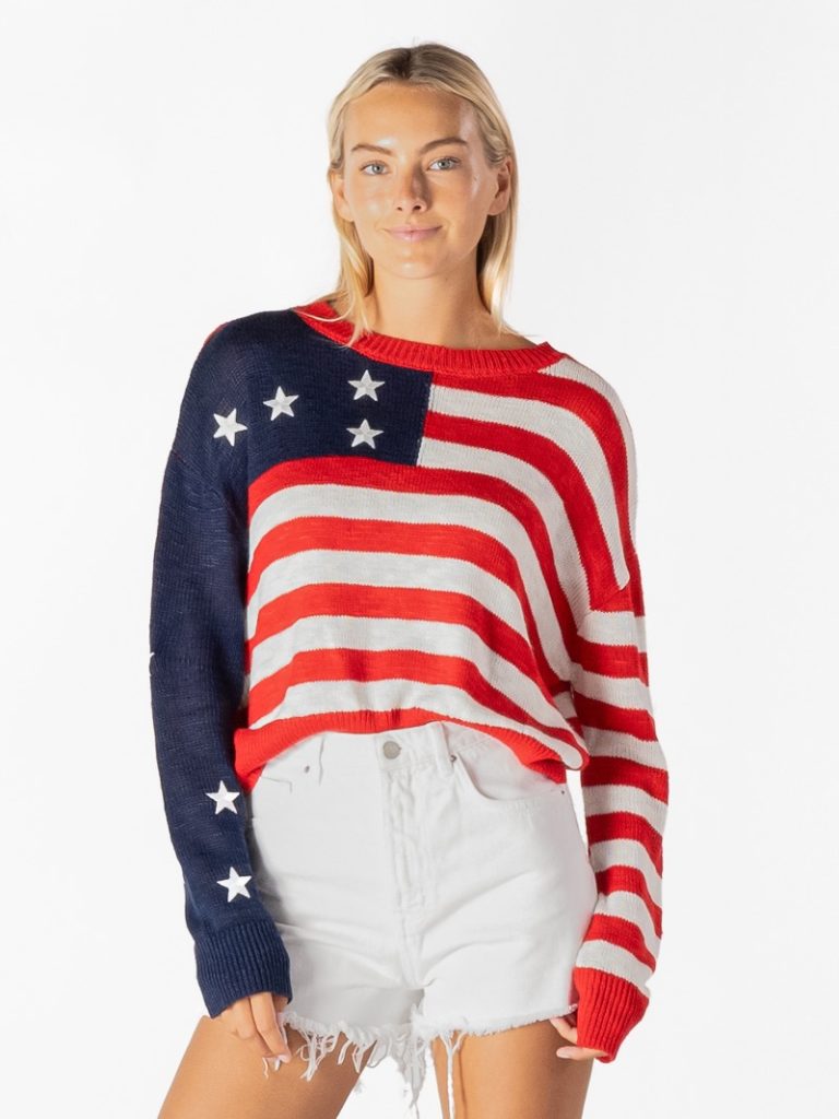 Simply Southern 0126 USA Long Sleeve Sweater - SimplyCuteTees