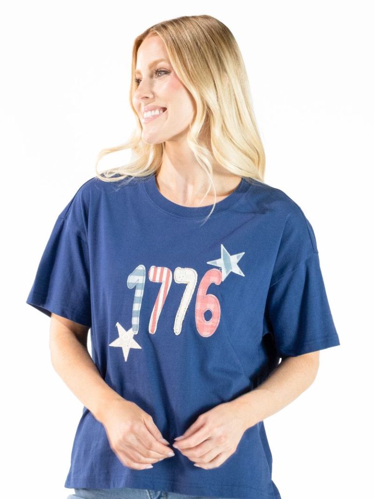 Simply Southern USA 1776 Applique T-Shirt - SimplyCuteTees