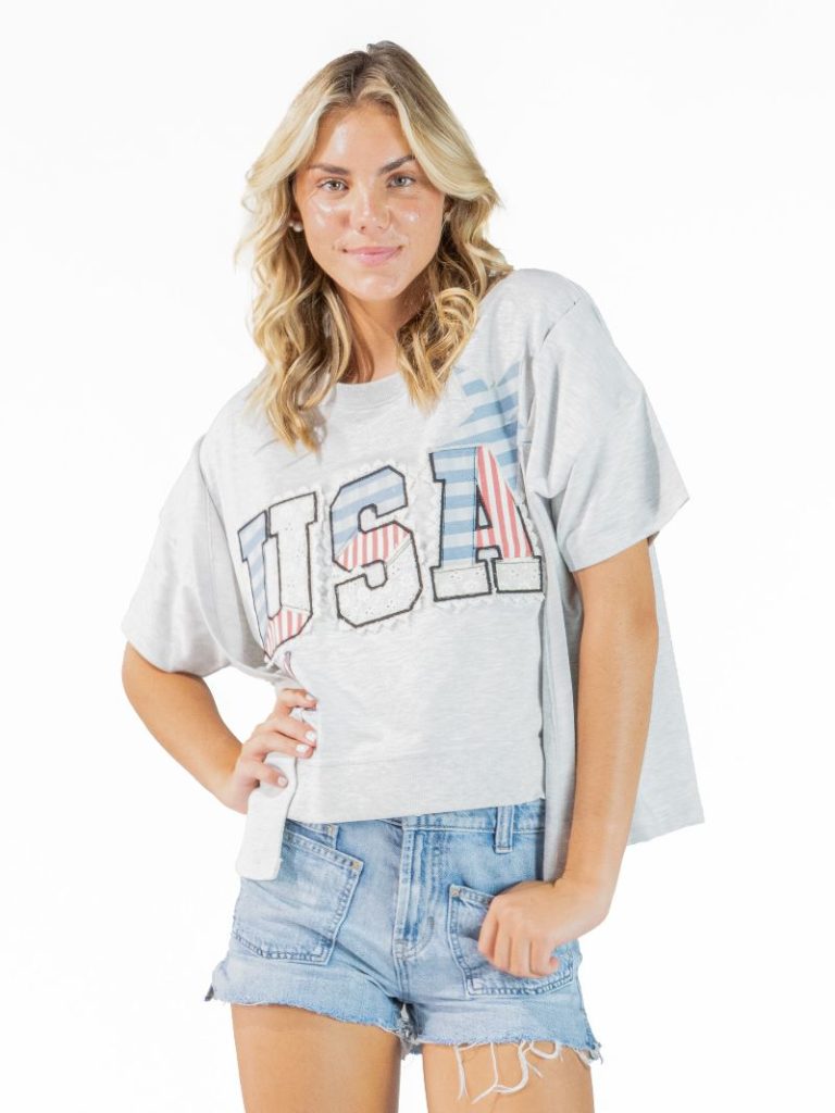 Simply Southern USA Patch Applique T-Shirt
