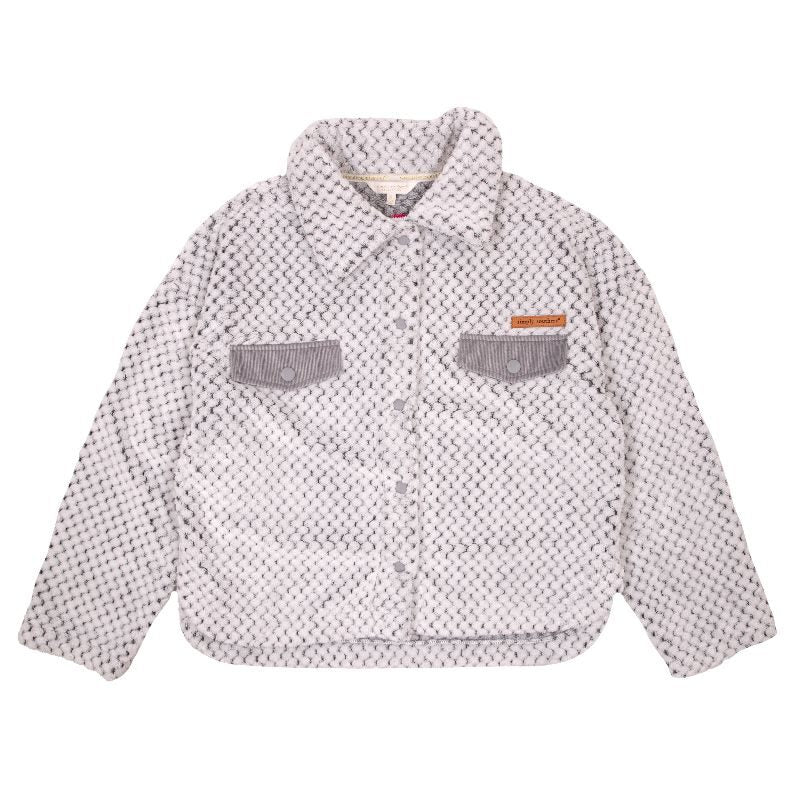 Simply Southern Soft Sherpa Crop Shacket Jacket - SimplyCuteTees