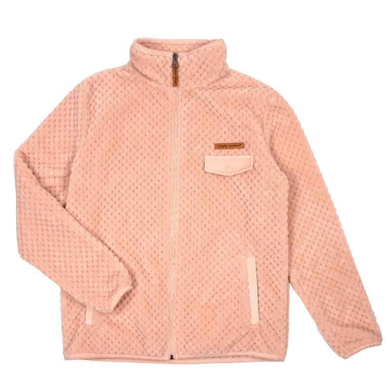 Simply Southern Soft Sherpa Full Zip Long Sleeve Jacket - SimplyCuteTees