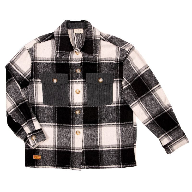 Simply Southern Plaid Shacket Yosemite Long Sleeve Pullover Jacket