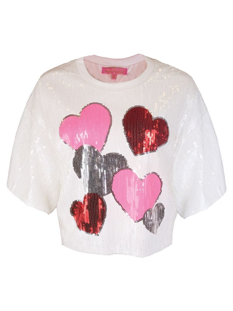 Simply Southern Preppy Sequins Hearts Top T-Shirt - SimplyCuteTees