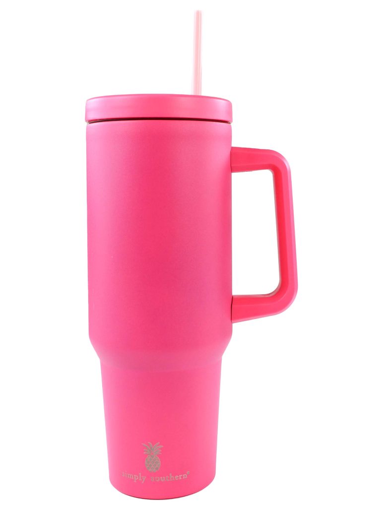 Simply Southern Preppy Patterns Tumbler 40 oz Cup With Straw - SimplyCuteTees