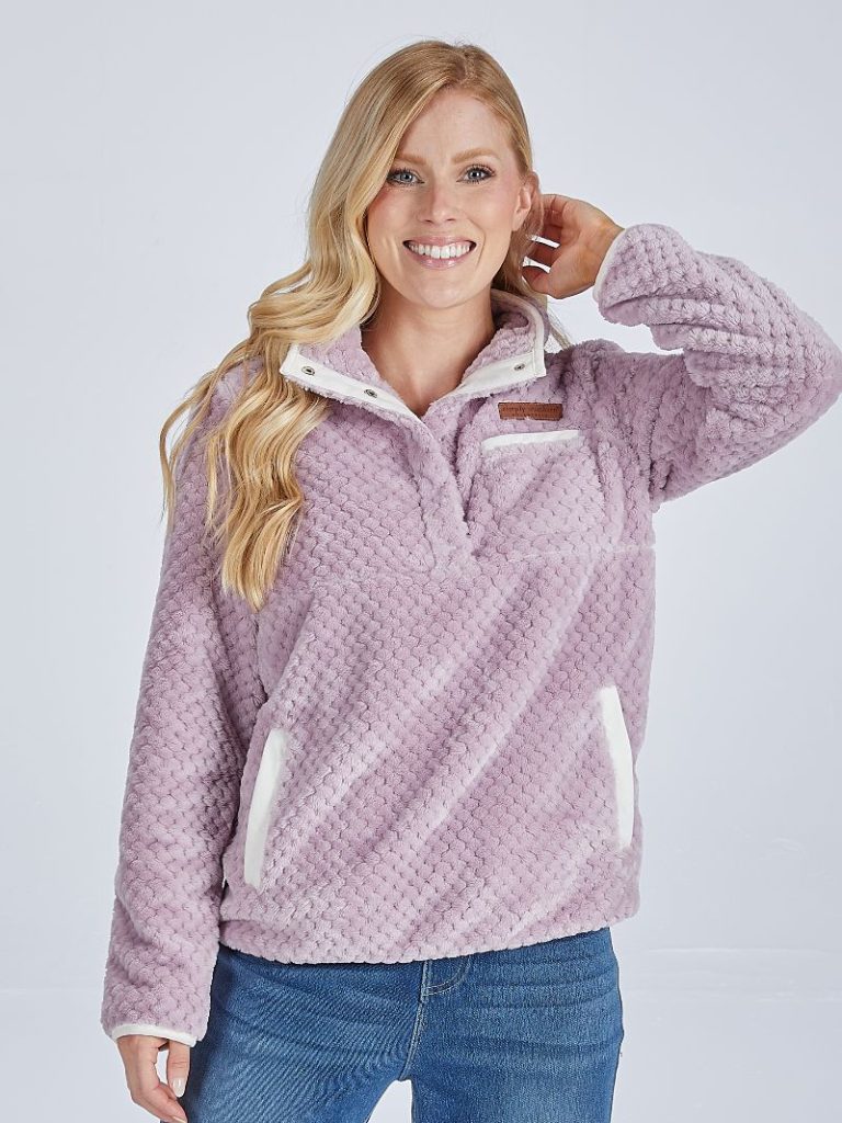 Simply Southern 0225 Long Sleeve Soft Sherpa Pullover Sweatshirt - SimplyCuteTees