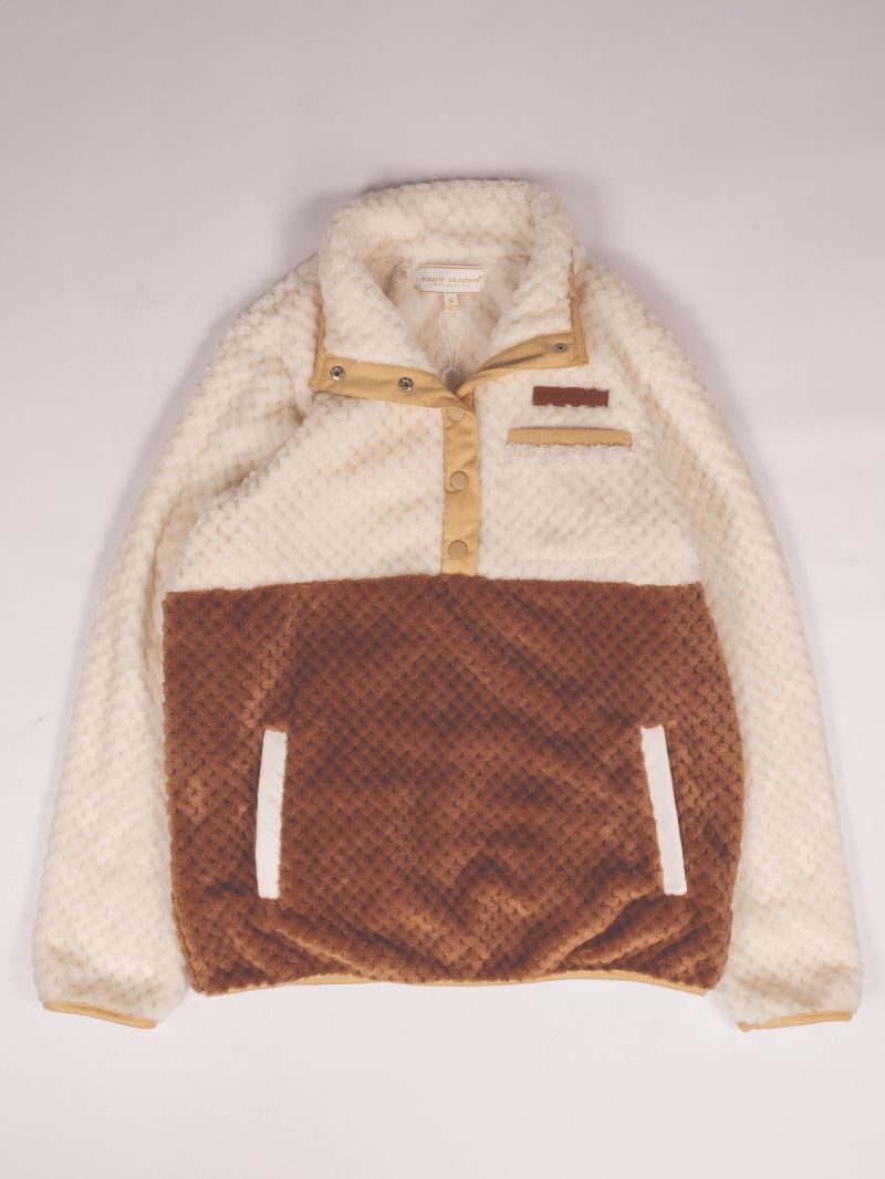 Simply Southern 0225 Long Sleeve Soft Sherpa Pullover Sweatshirt - SimplyCuteTees