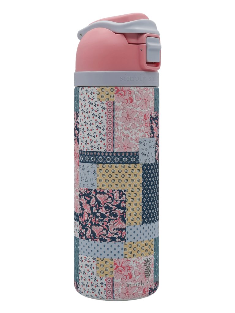 Simply Southern Preppy Patterns Tumbler 24 oz Water Bottle - SimplyCuteTees