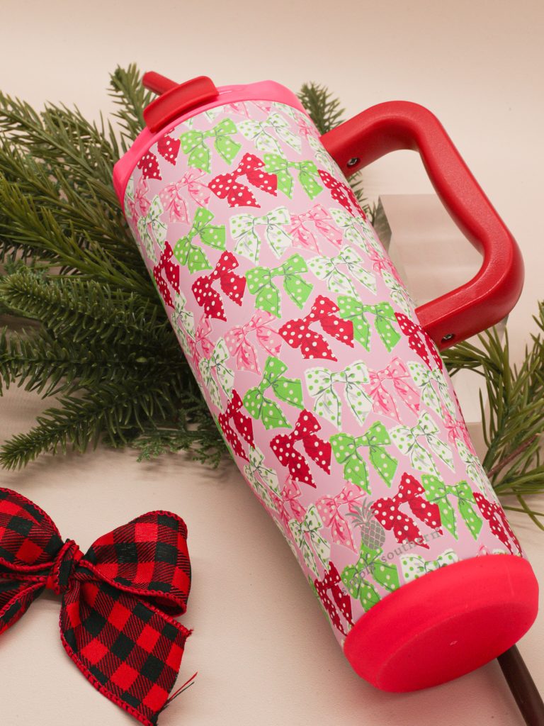 Simply Southern Holiday Patterns Tumbler 40 oz Cup With Straw - SimplyCuteTees