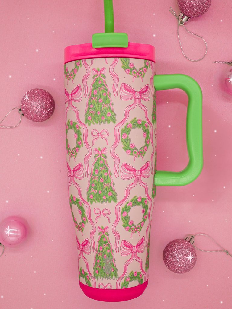Simply Southern Holiday Patterns Tumbler 40 oz Cup With Straw - SimplyCuteTees