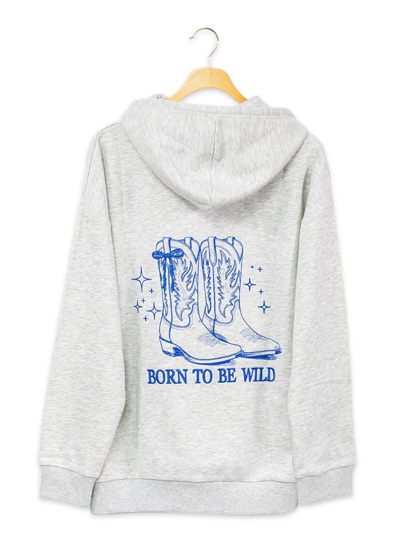 Simply Southern Bow Wild Boots Alice Long Sleeve Hoodie