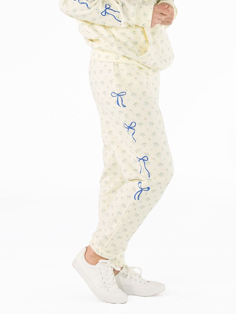 Simply Southern 0226 Blue Flower Alice Lounge Pants