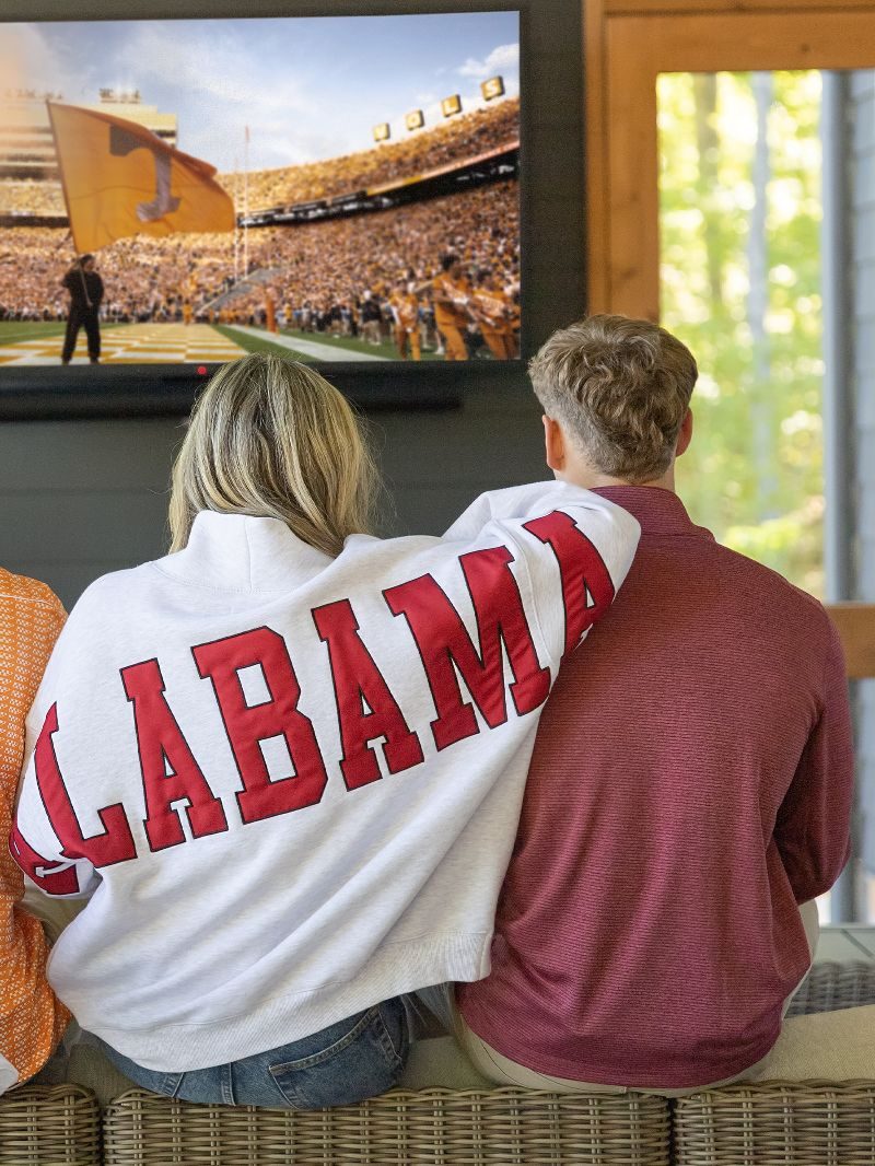 Simply Southern Alabama Mock Neck Pullover Crew Oversized Sweatshirt