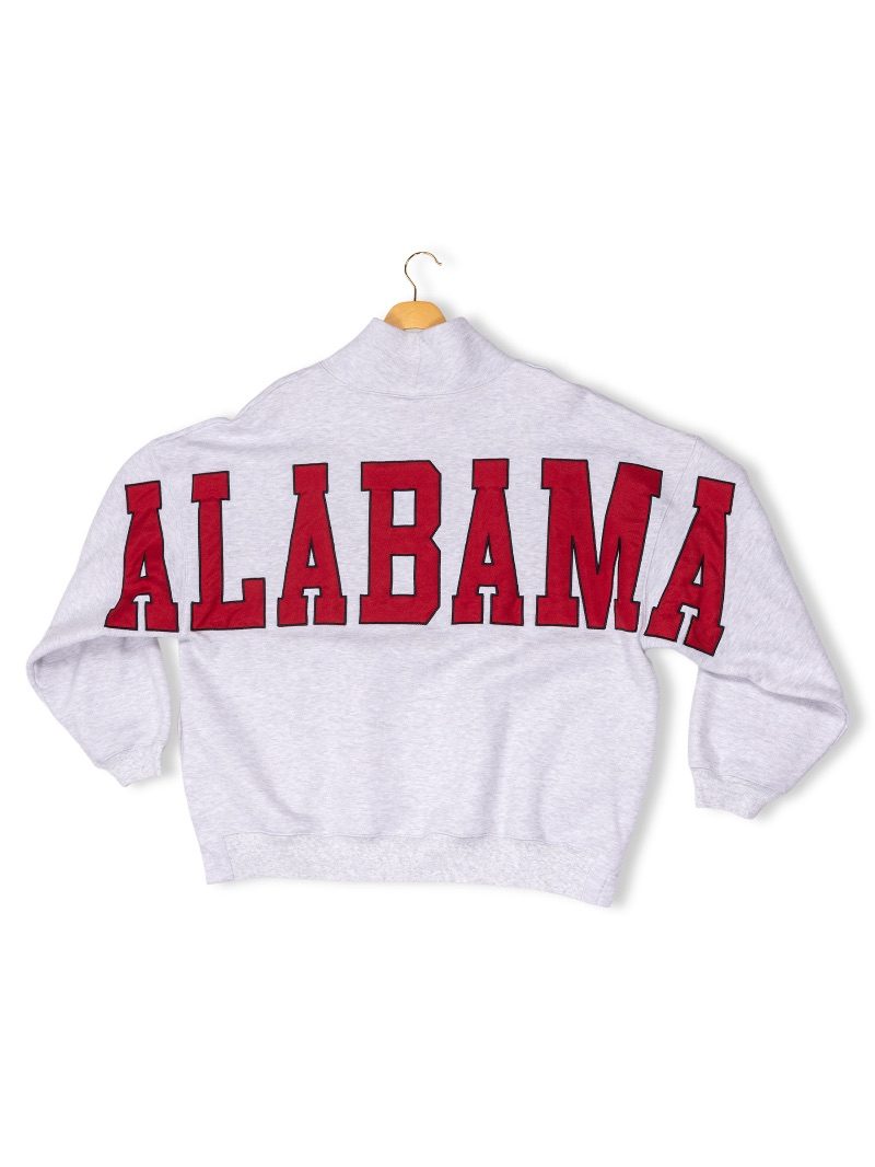 Simply Southern Alabama Mock Neck Pullover Crew Oversized Sweatshirt