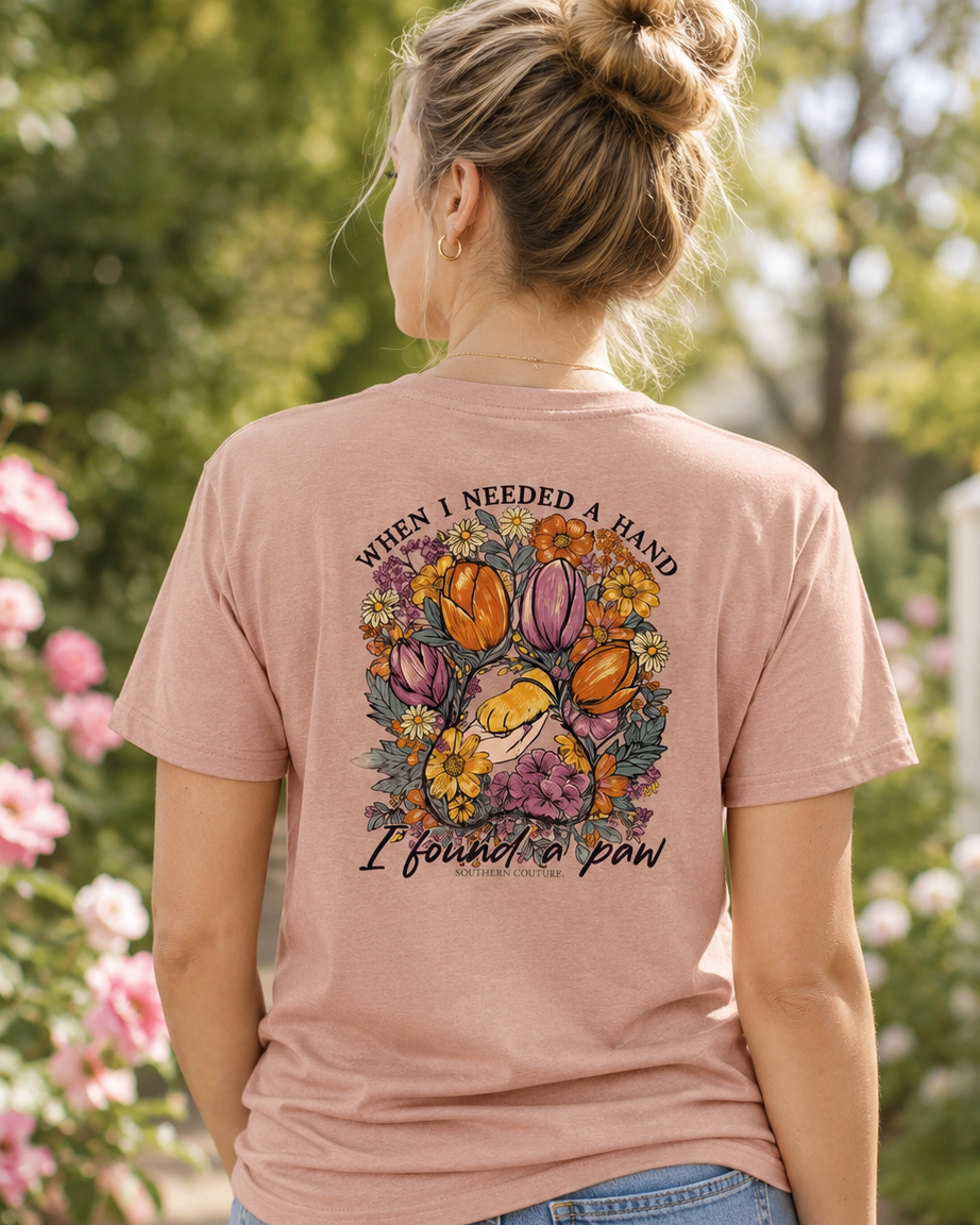 Southern Couture Classic I Found A Paw Dusty Rose T-Shirt