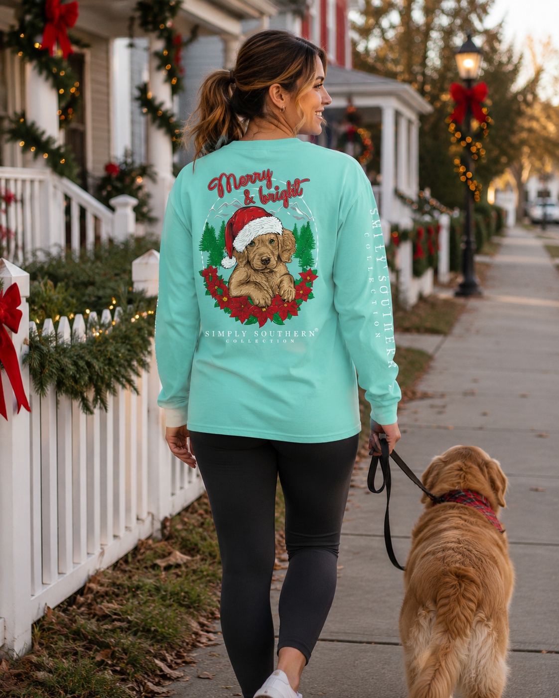 Simply Southern Merry &amp; Bright Holiday Long Sleeve T-Shirt