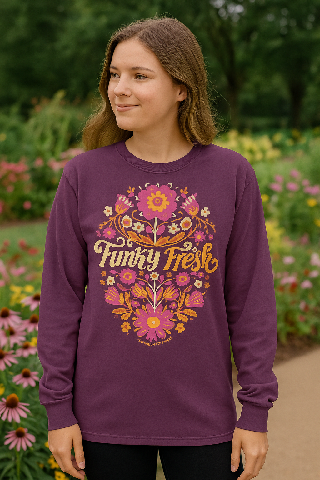 Southern Couture Funky Fresh Comfort Colors Long Sleeve T-Shirt - SimplyCuteTees