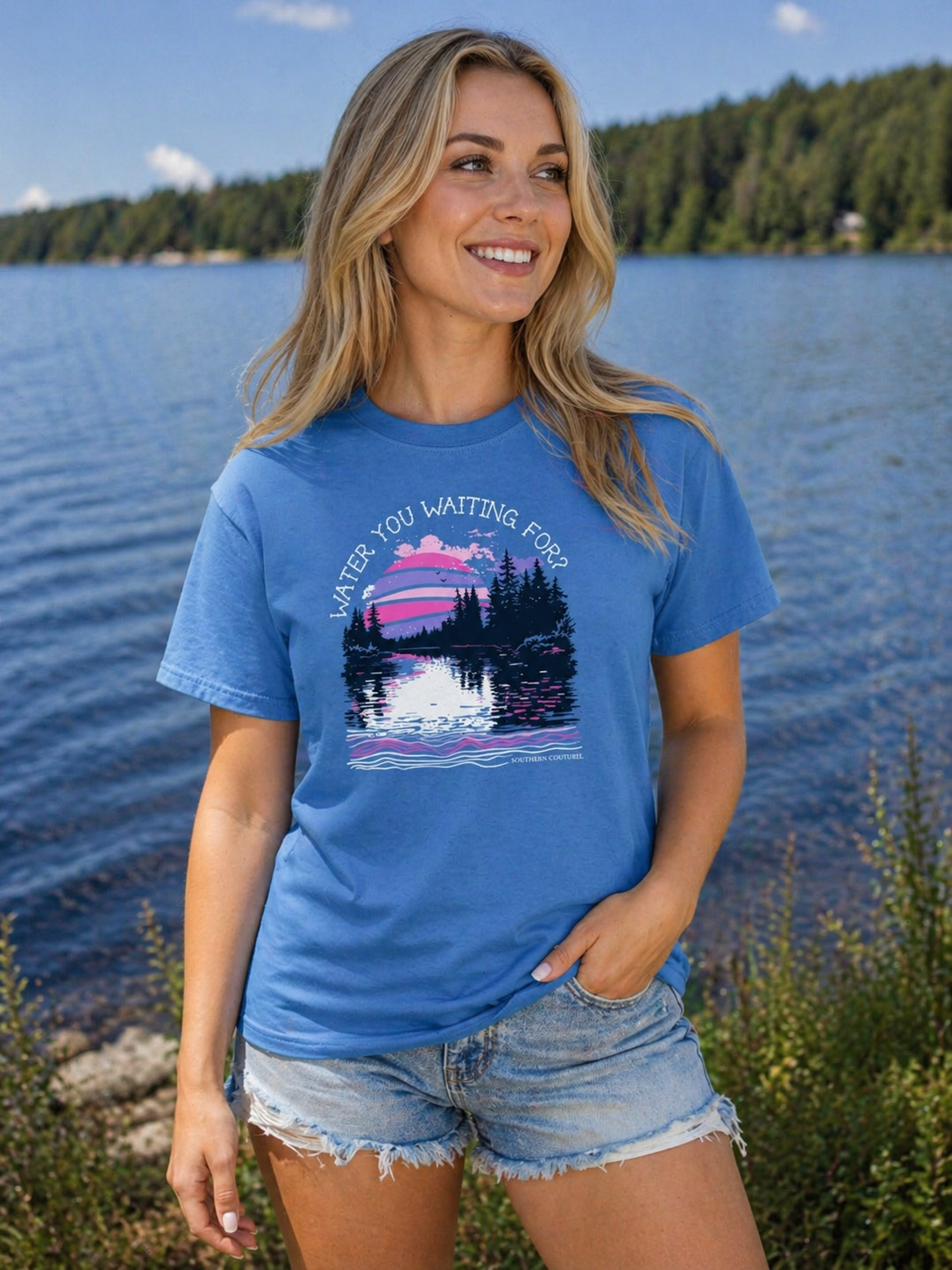 Southern Couture Soft Water You Waiting For T-Shirt