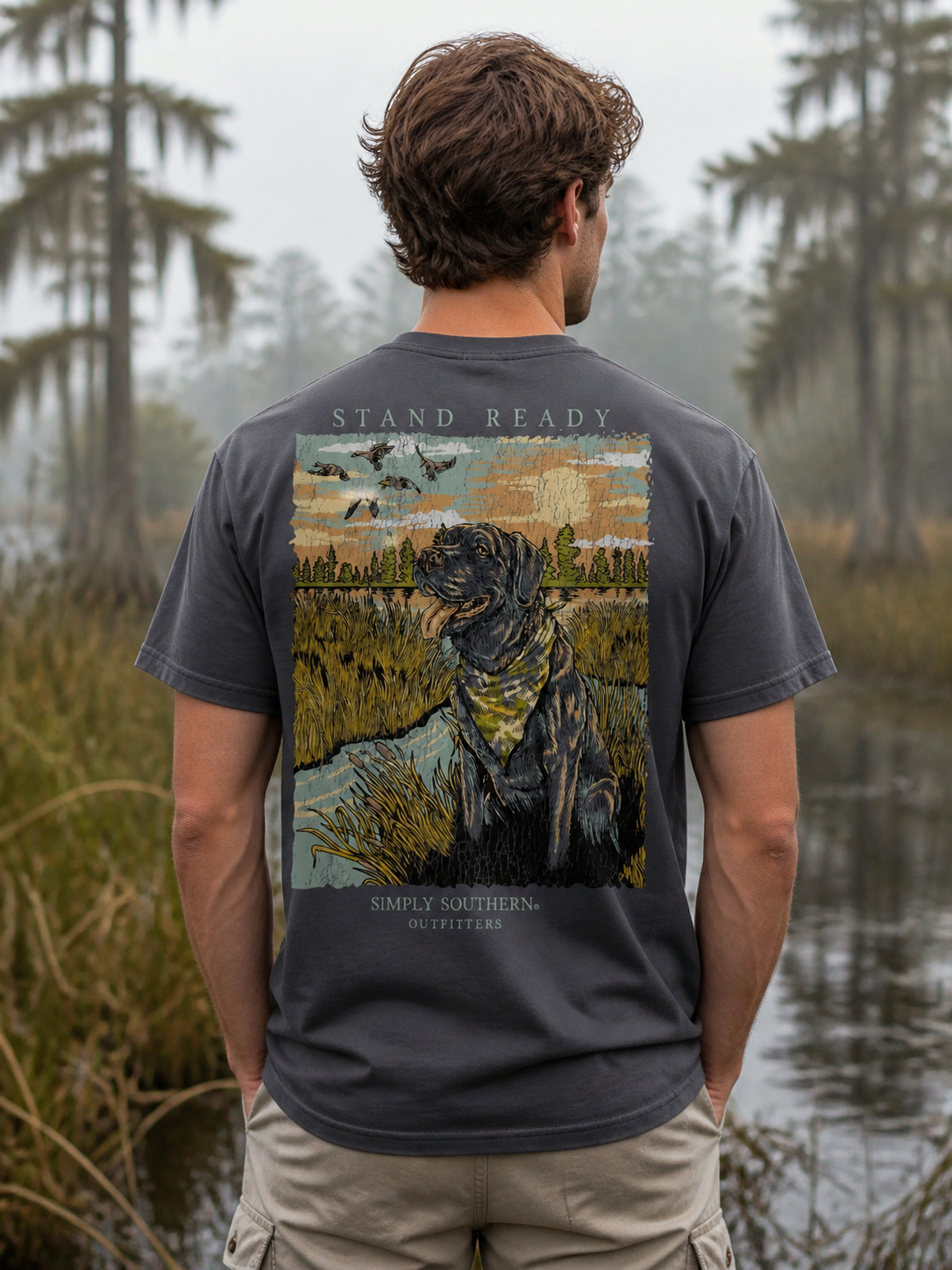 Simply Southern Outfitters Ready Dog Mineral Washed Unisex T-Shirt