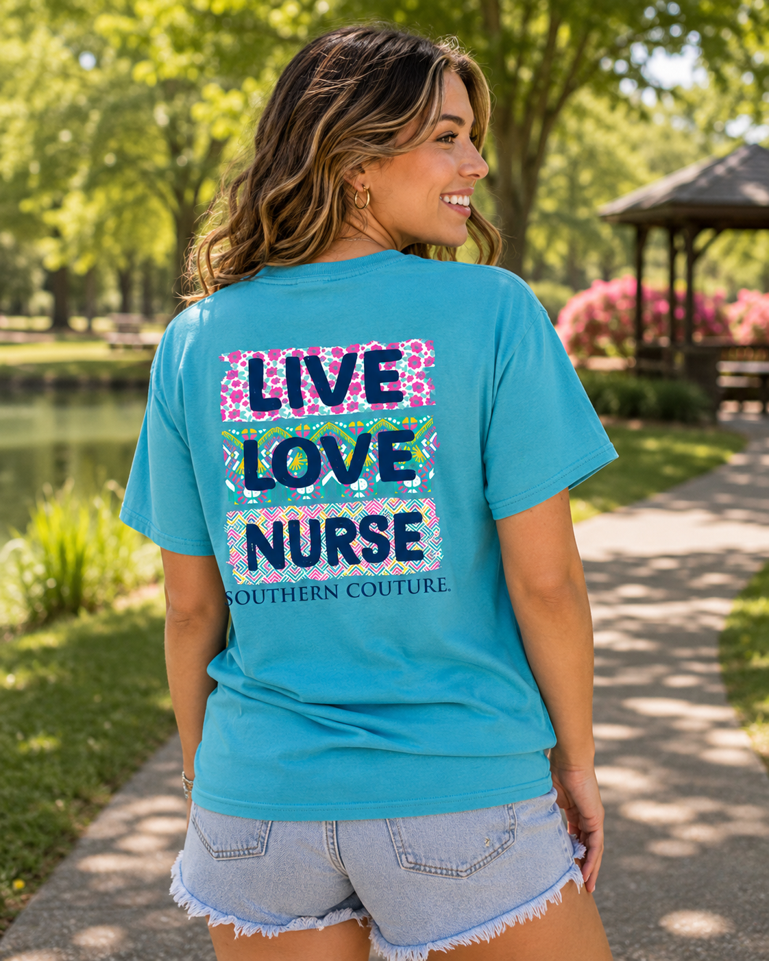 Southern Couture Classic Live Love Nurse T-Shirt