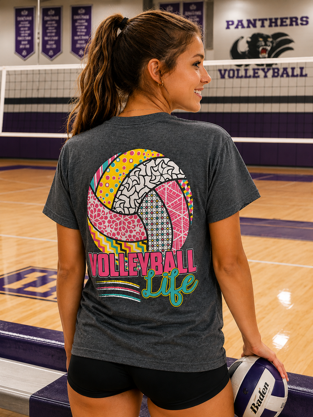 Southern Chics  Volleyball Life Sports Girlie Bright T Shirt