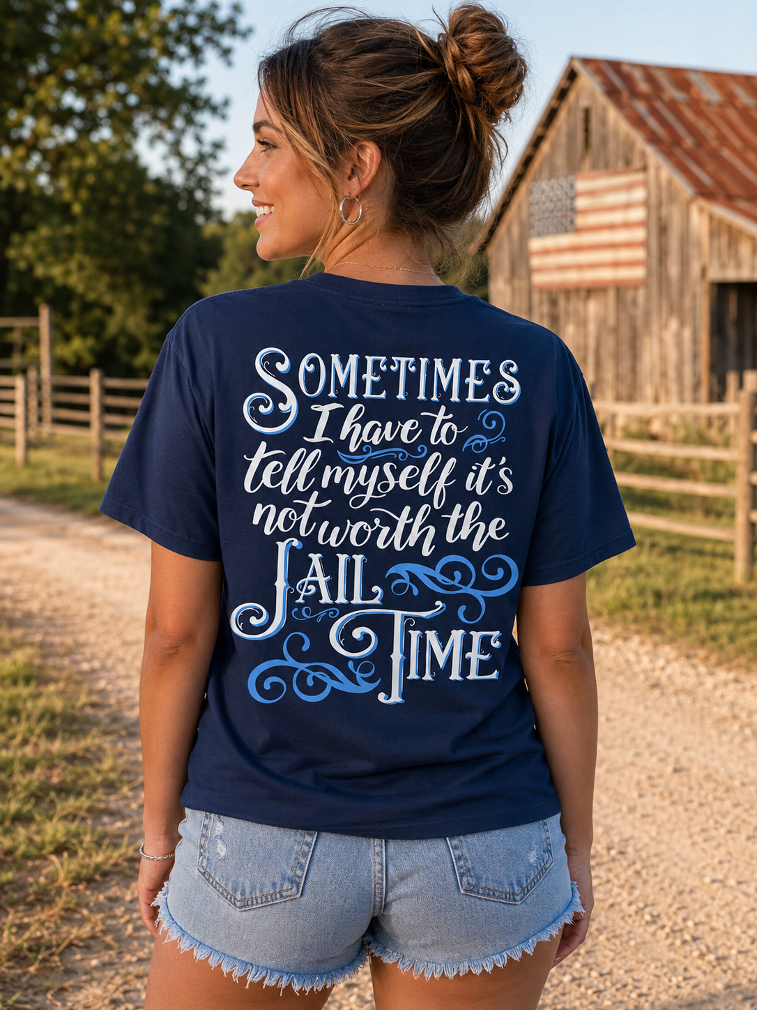 Southern Attitude Not Worth the Jail Time T-Shirt