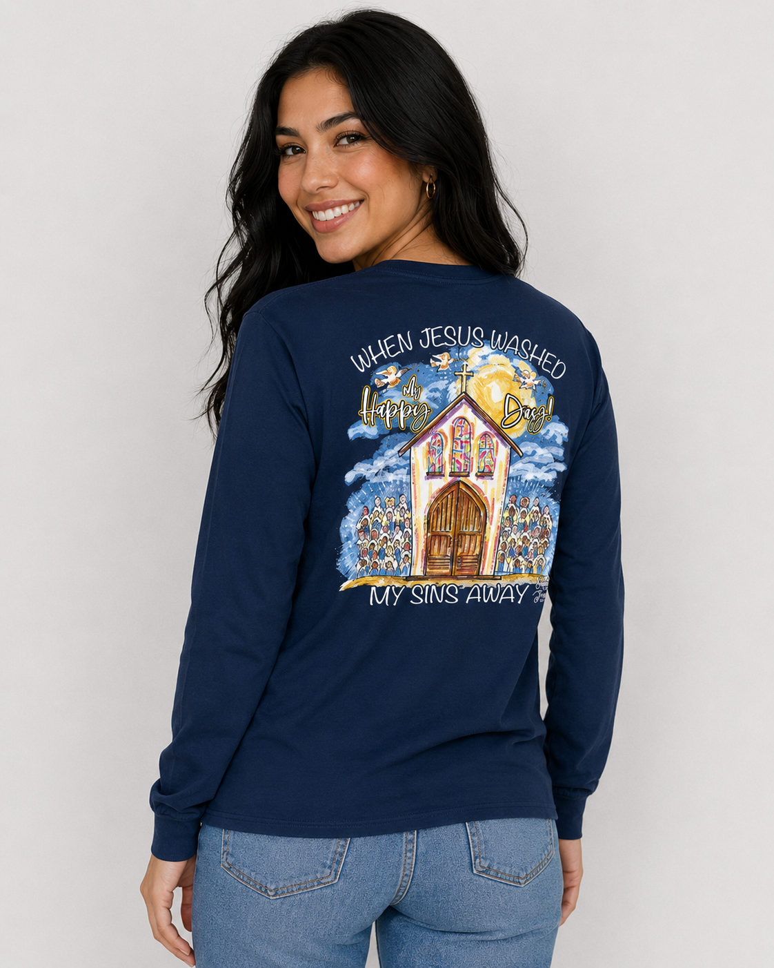 SALE Sassy Frass Oh Happy Day Faith Long Sleeve T-Shirt